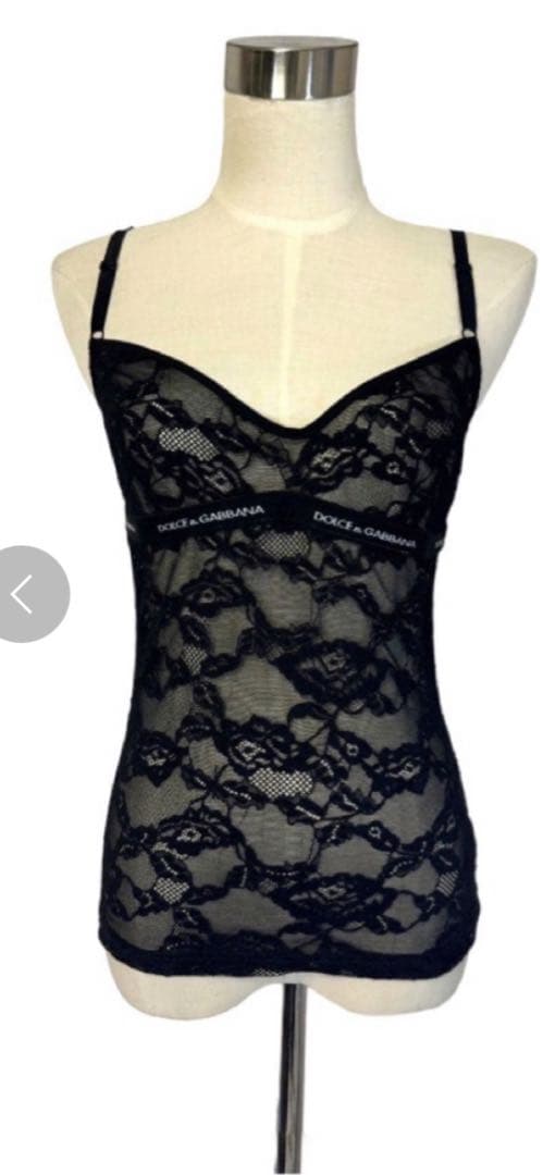 【正規品】未使用D&G ブラック ドット柄 キャミソール（週末限定）