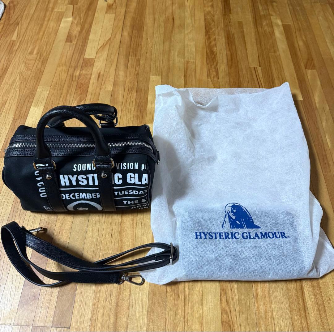 最終値引きヒステリックグラマー ロゴプリント ミニボストン バッグ2WAY