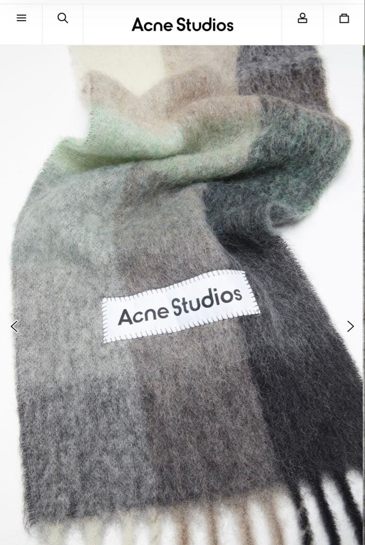 【即購入OK】Acne Studious モヘアチェックスカーフ マフラー