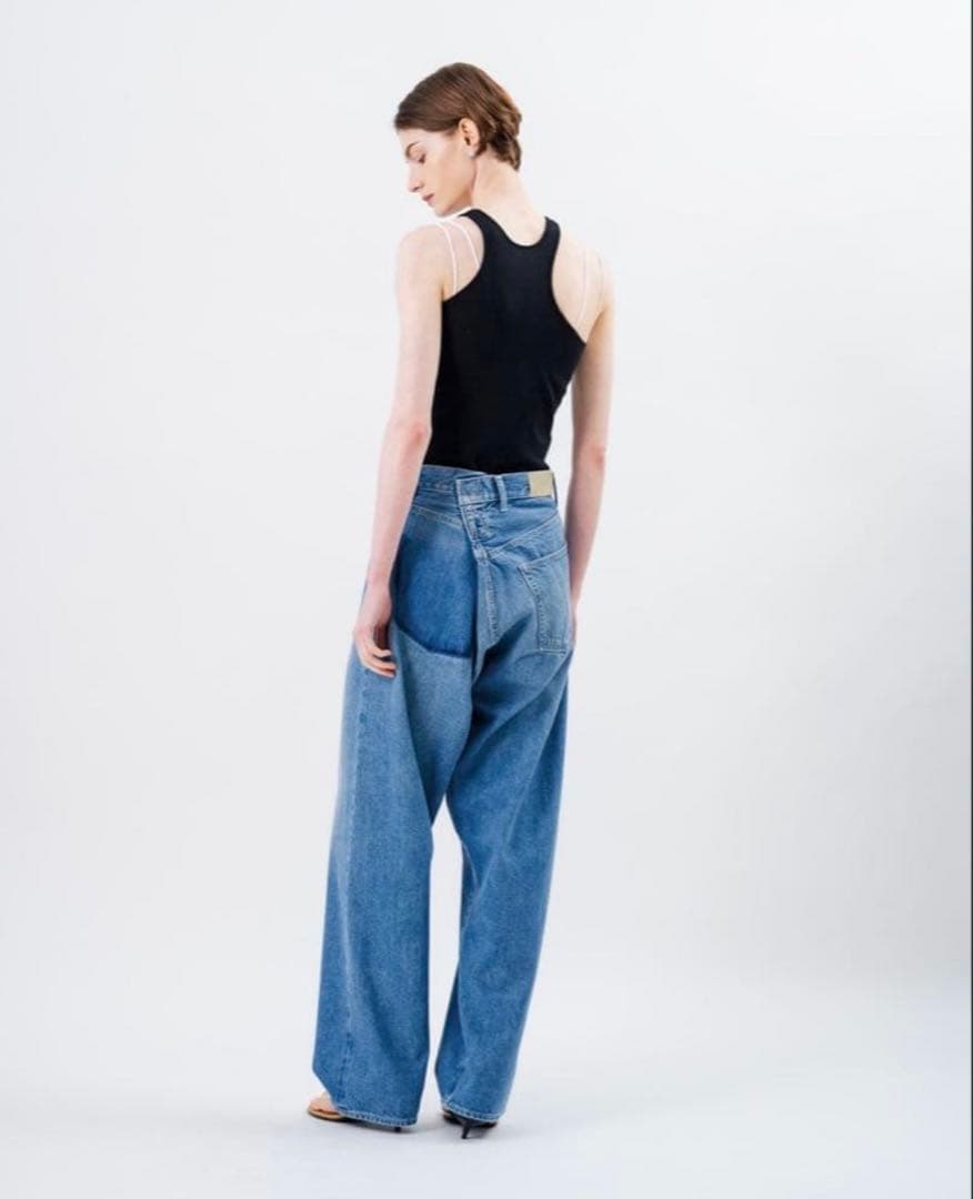 stunning lure KURO iro クロスワイドデニムパンツ