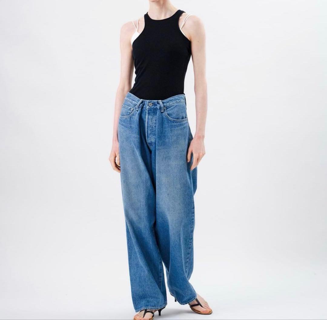 stunning lure KURO iro クロスワイドデニムパンツ