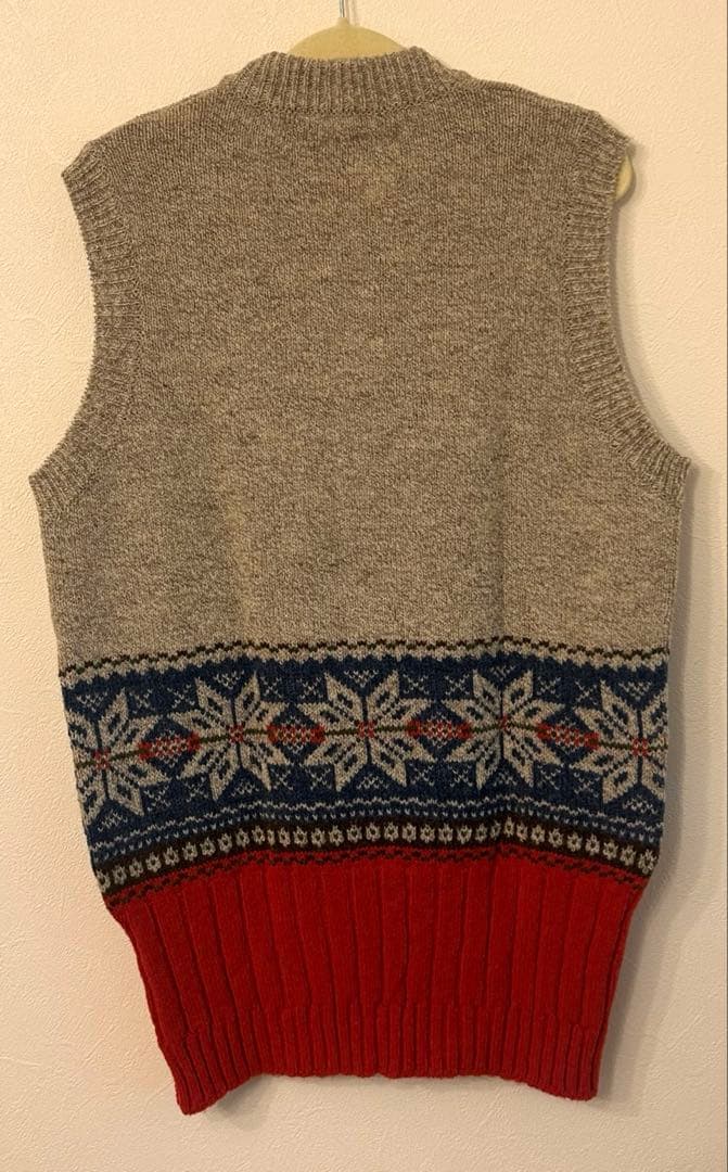 KAPITAL ノルディック柄 ベスト ベージュ、赤　新品未使用