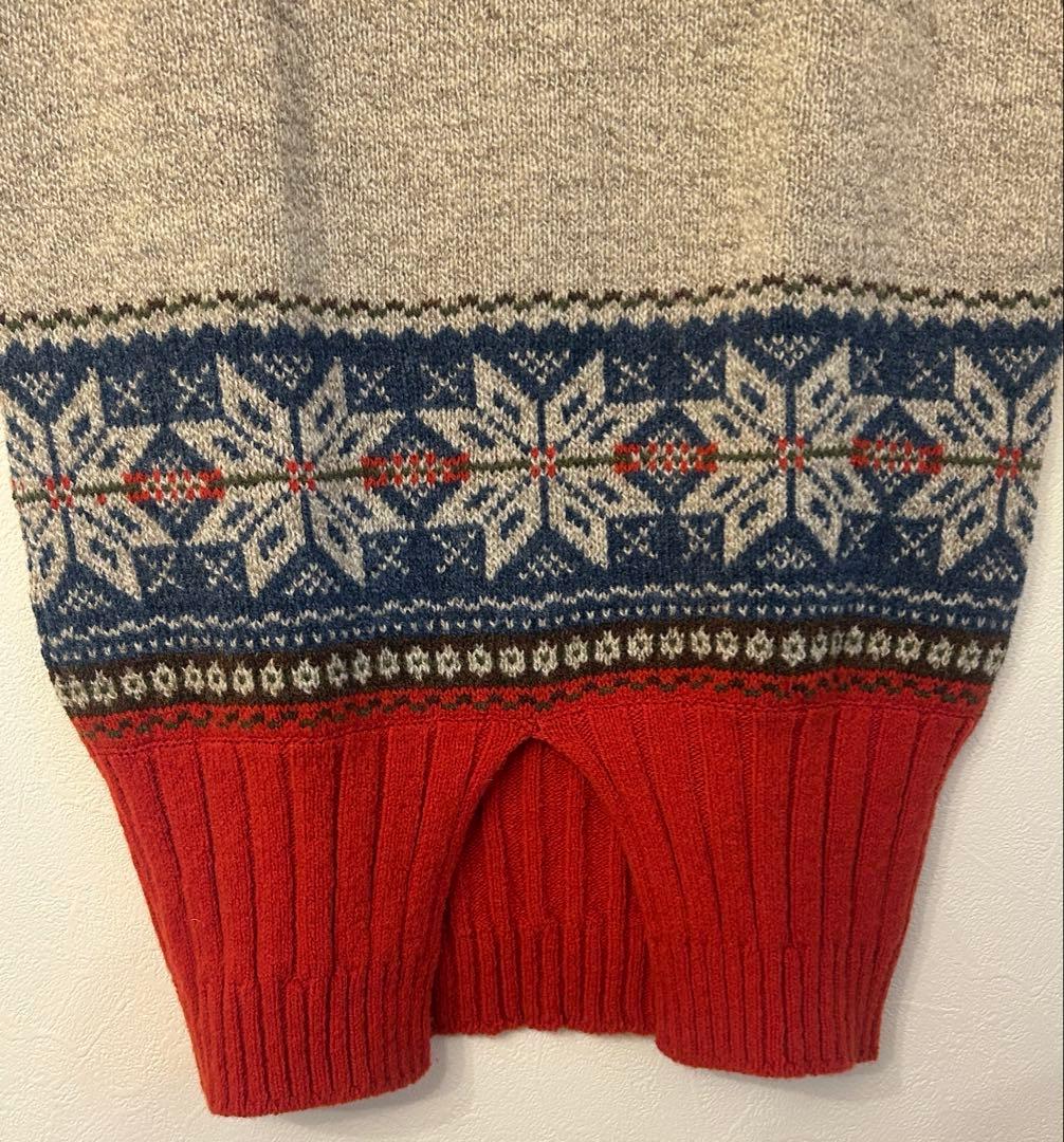 KAPITAL ノルディック柄 ベスト ベージュ、赤　新品未使用