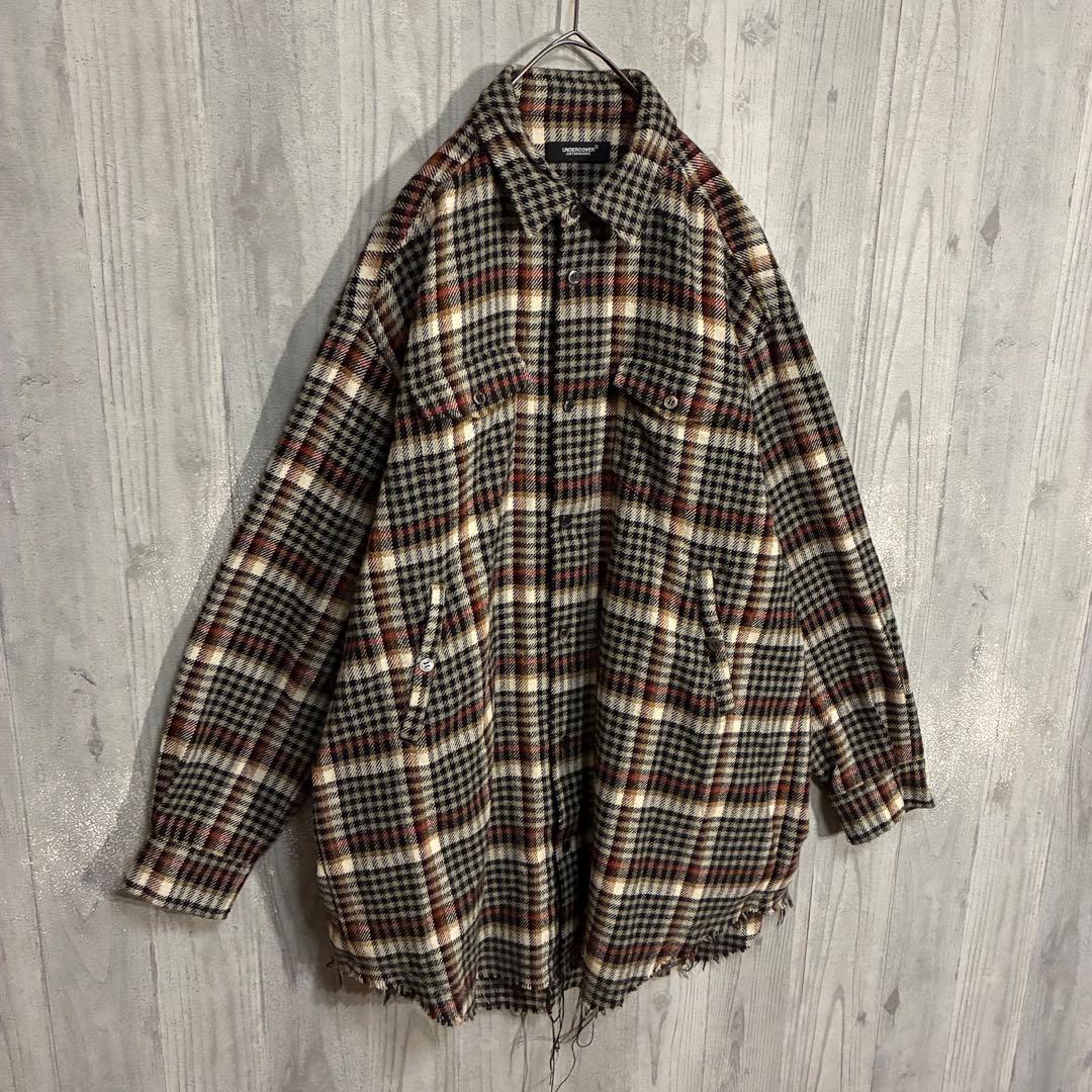 【入手困難】アンダーカバー　ロングチェックネルシャツ　2