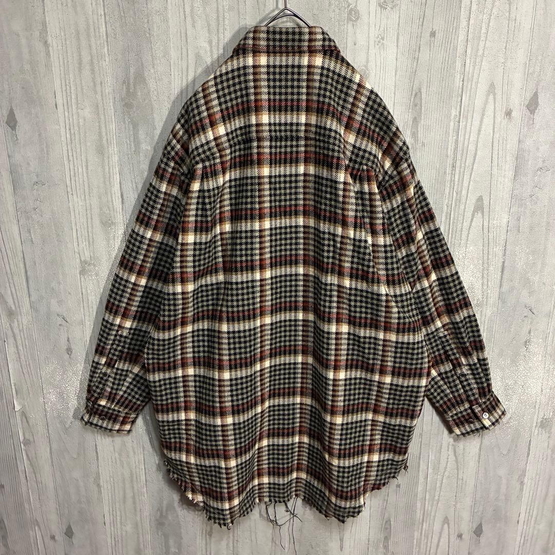 【入手困難】アンダーカバー　ロングチェックネルシャツ　2
