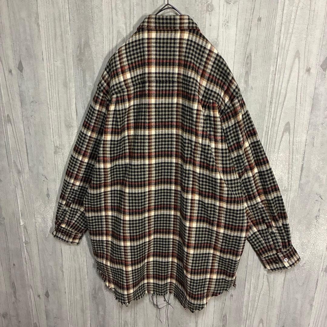 【入手困難】アンダーカバー　ロングチェックネルシャツ　2