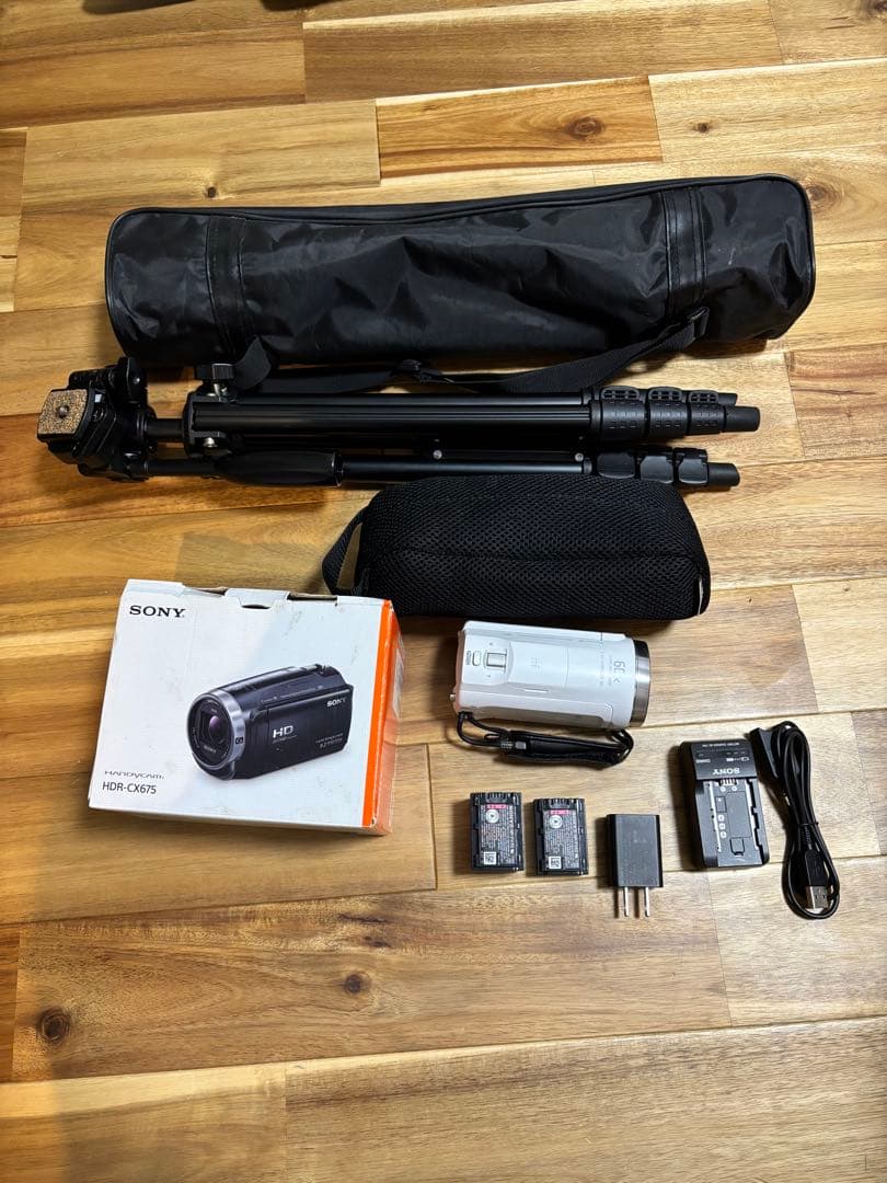 【美品】SONY HDR-CX675 ビデオカメラ 本体・　大容量バッテリー