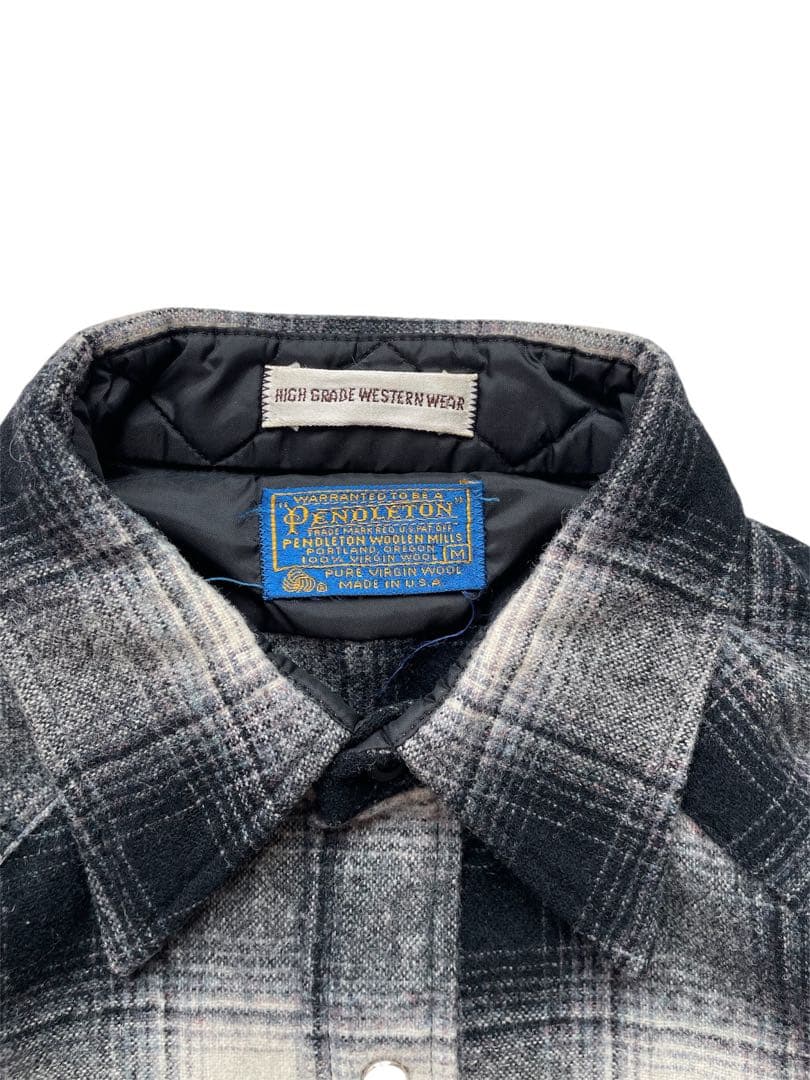 ペンドルトン　オンブレ　シャドー　60s 70s ウールシャツ　ウエスタン