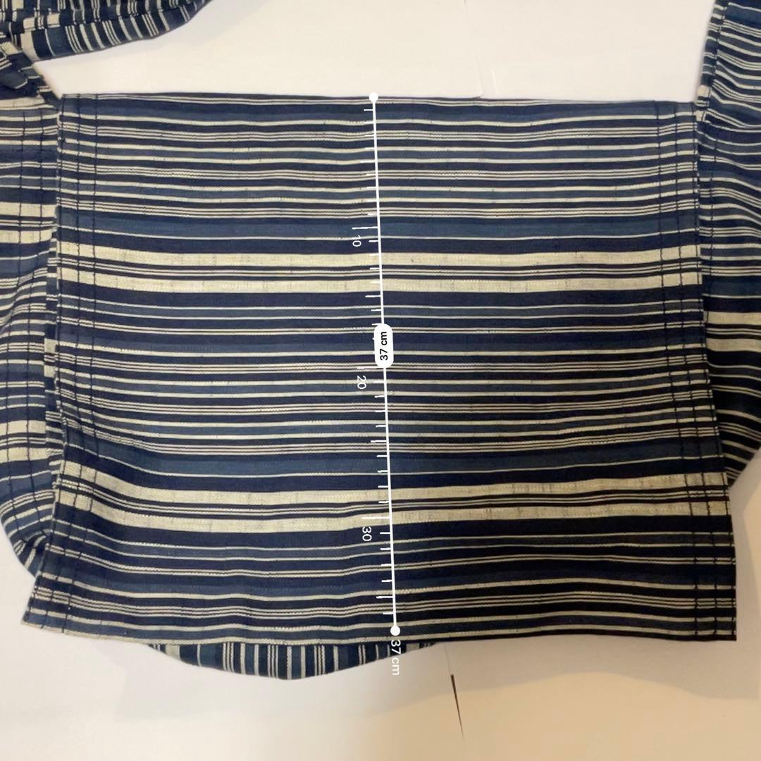 90s ラルフローレン インディゴ ボーダーニュースペーパーバッグ ショルダー