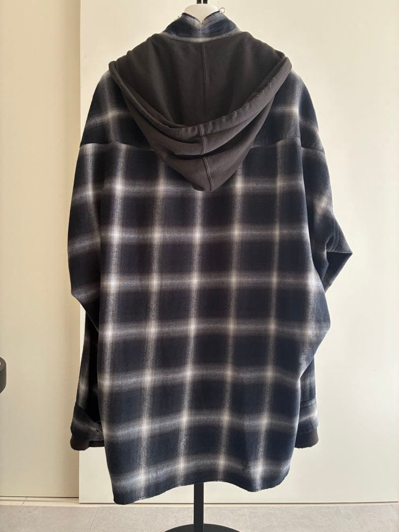 Maison MIHARA YASUHIRO フード付き チェックシャツ