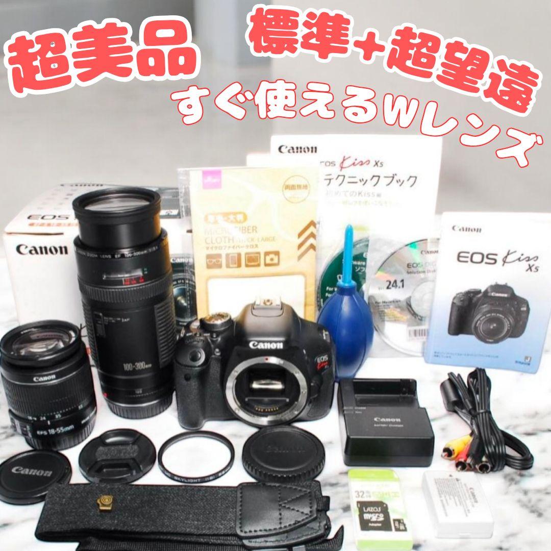 ♥買い足し不要❤️キャノン KISS X5 一眼レフカメラ 超望遠レンズ付