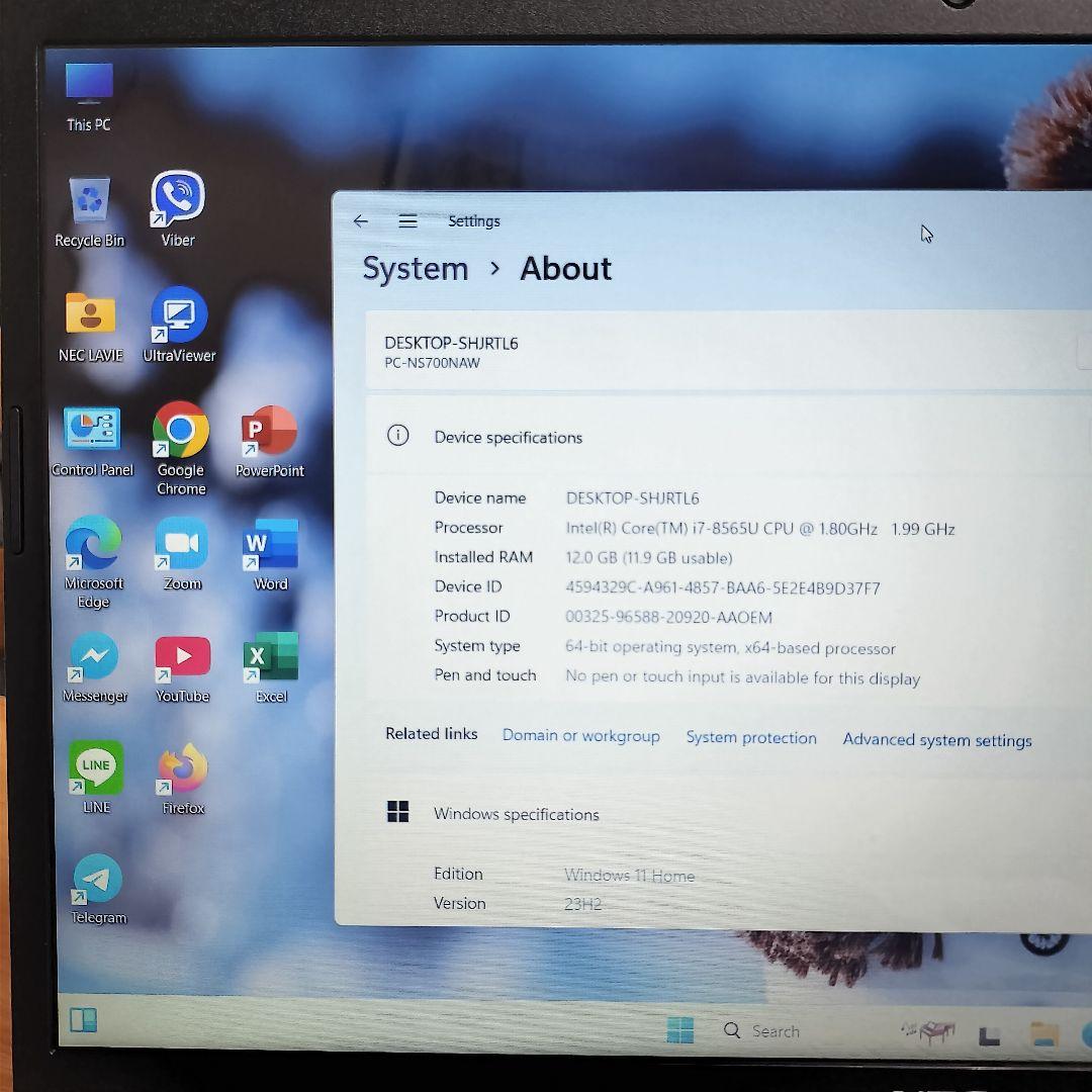 NEC ホワイト ノートPC フルHD タッチパネル, CORE i7/8th