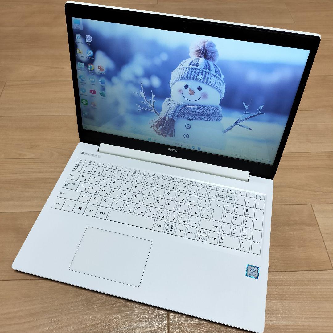 NEC ホワイト ノートPC フルHD タッチパネル, CORE i7/8th