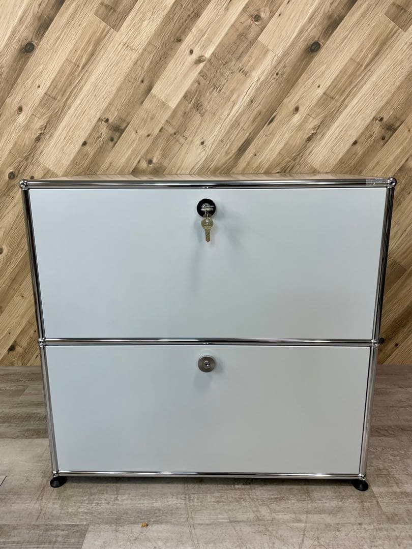 USM Haller　ハラー　1列 2段　キャビネット ライトグレー ①