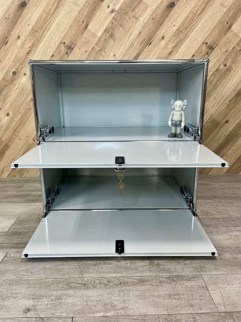 USM Haller　ハラー　1列 2段　キャビネット ライトグレー ①