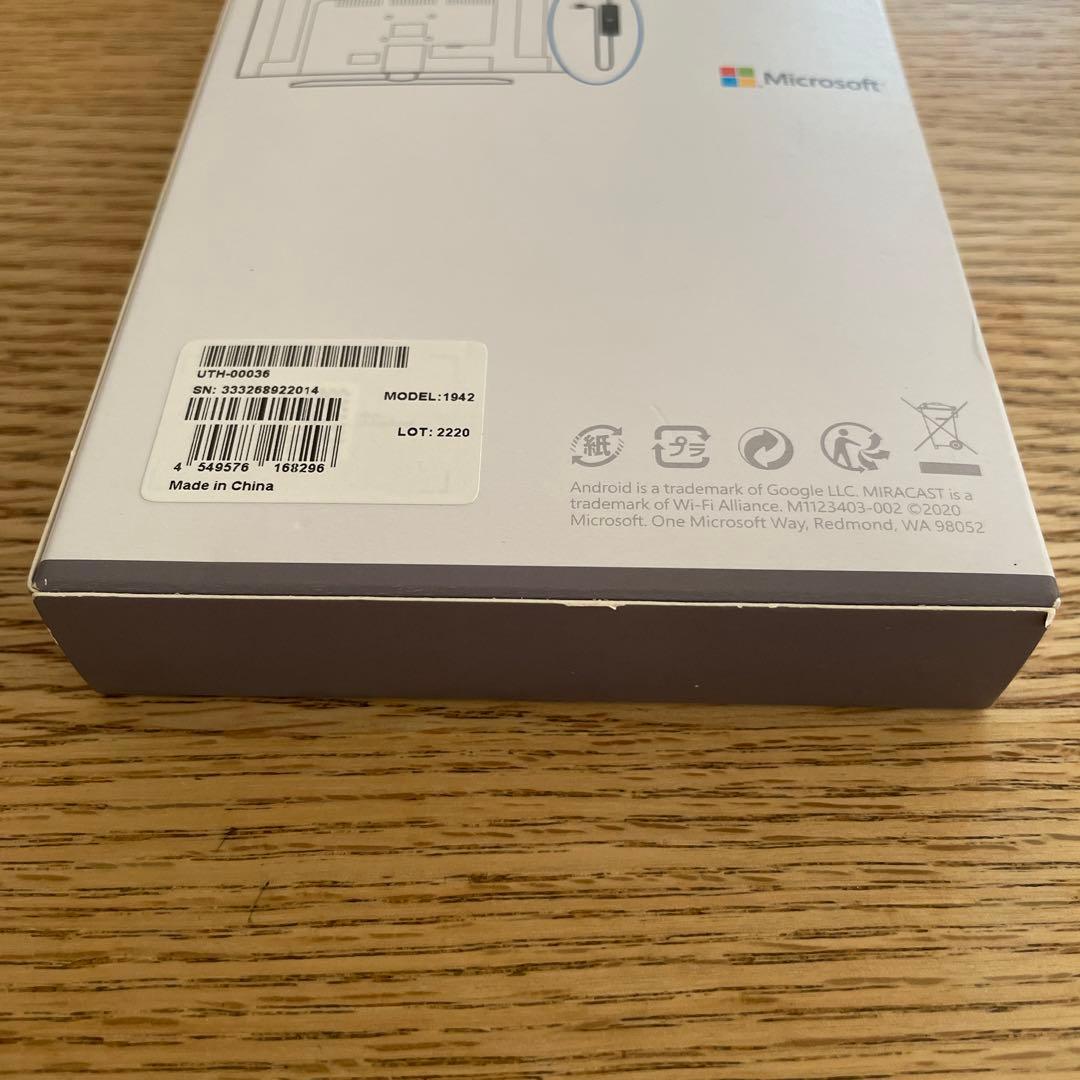 【新品・未使用品】Microsoft 4K ワイヤレスディスプレイアダプター