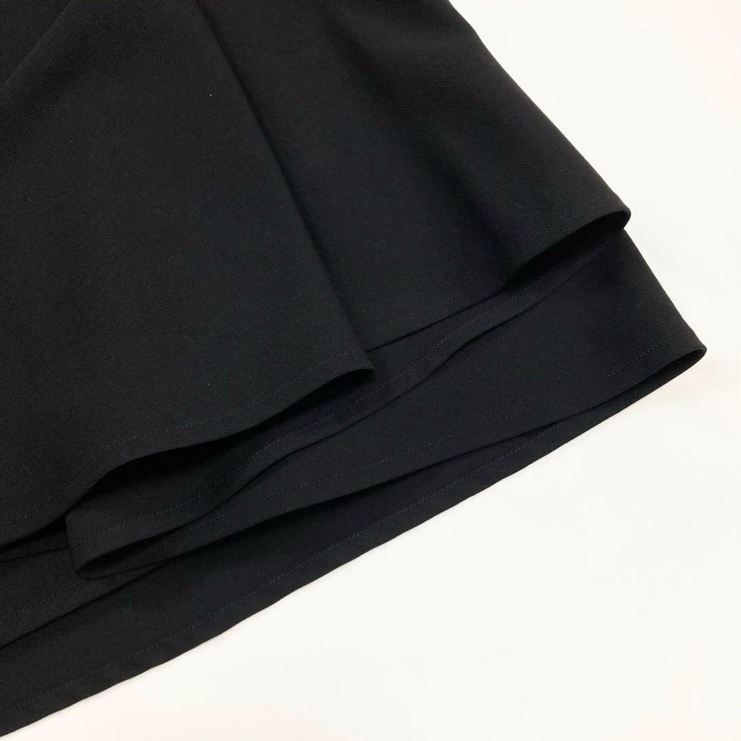 LIMI feu リミフゥ ウールギャバ バックレース ショルダードレス 黒Ｓ