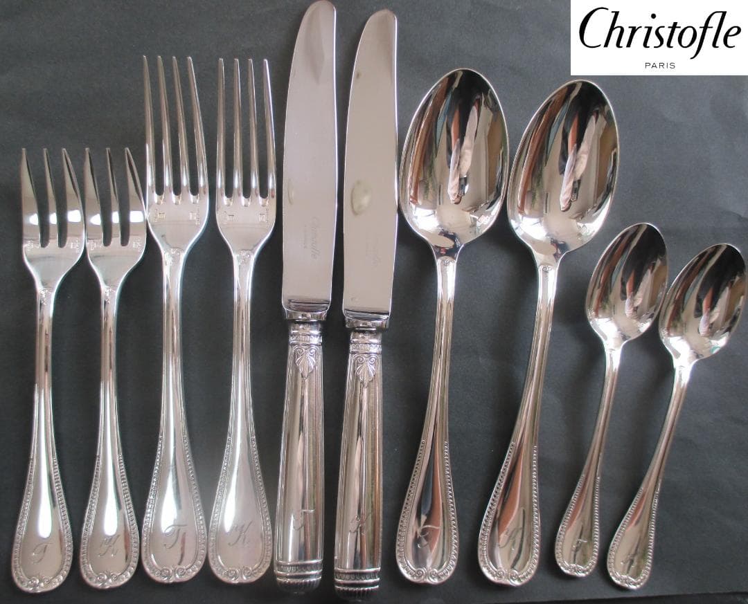 極美品☆仏蘭西高級銀器☆クリストフルシルバー カトラリー１０本セット　マルメゾン