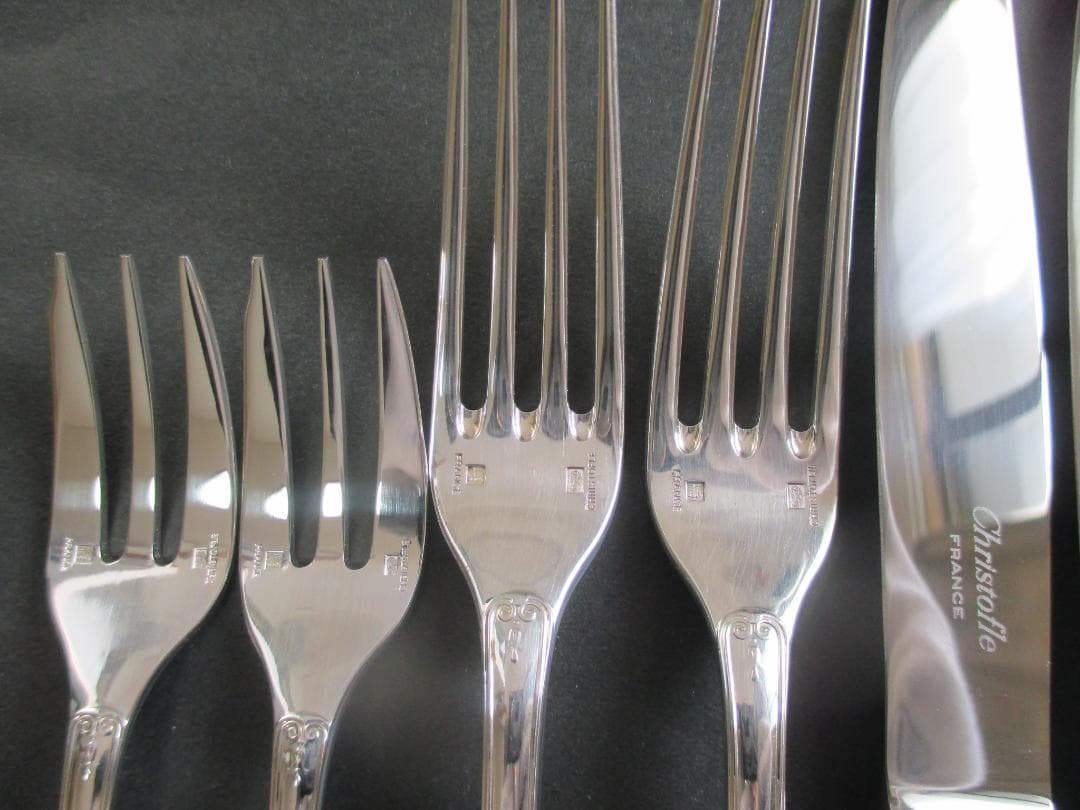極美品☆仏蘭西高級銀器☆クリストフルシルバー カトラリー１０本セット　マルメゾン