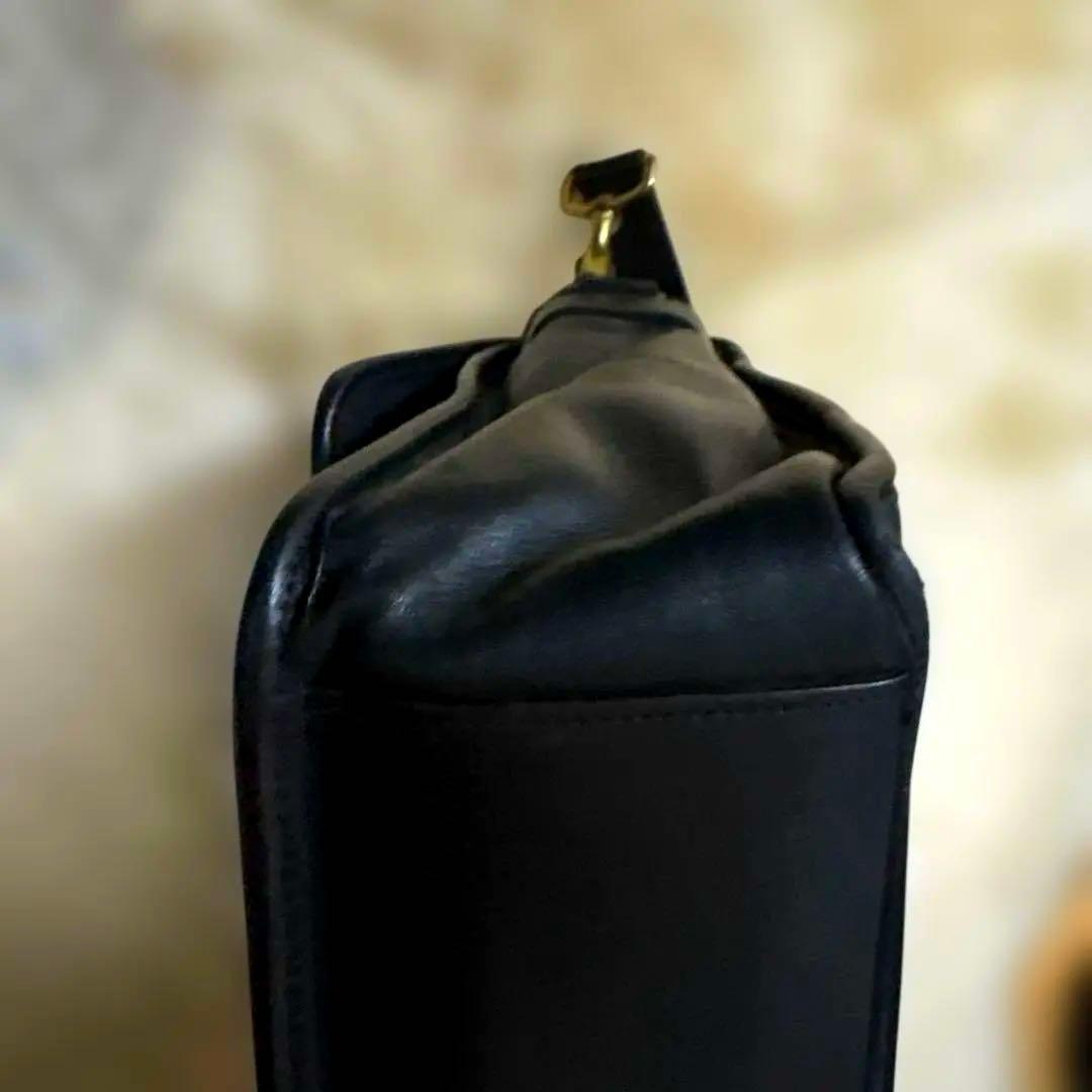 コーチold coachブラックレザービジネスバッグ　40×29×10 大きめ