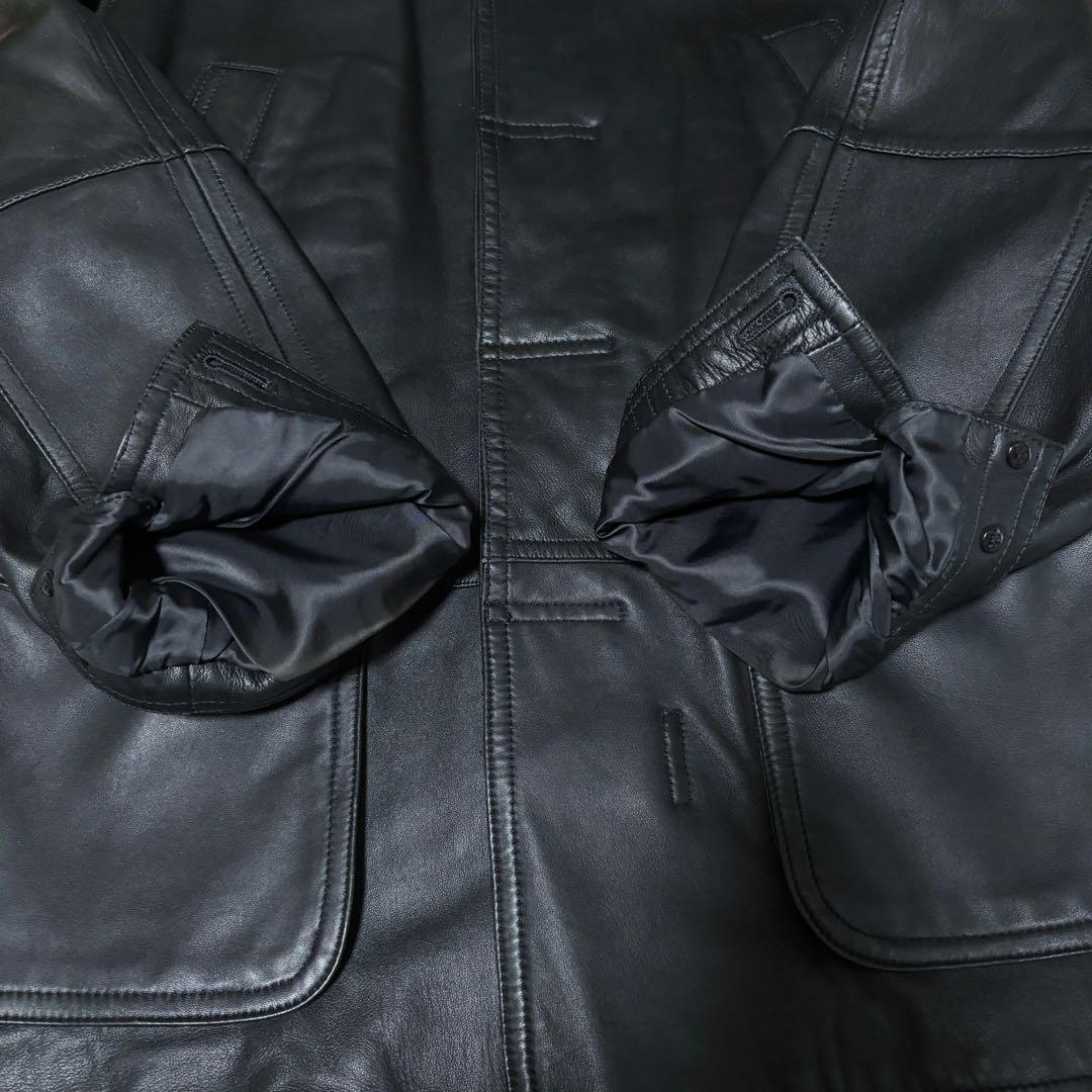 【おさる】INTERMEZZO ダーバン　カーコート　羊革　XL オーバー