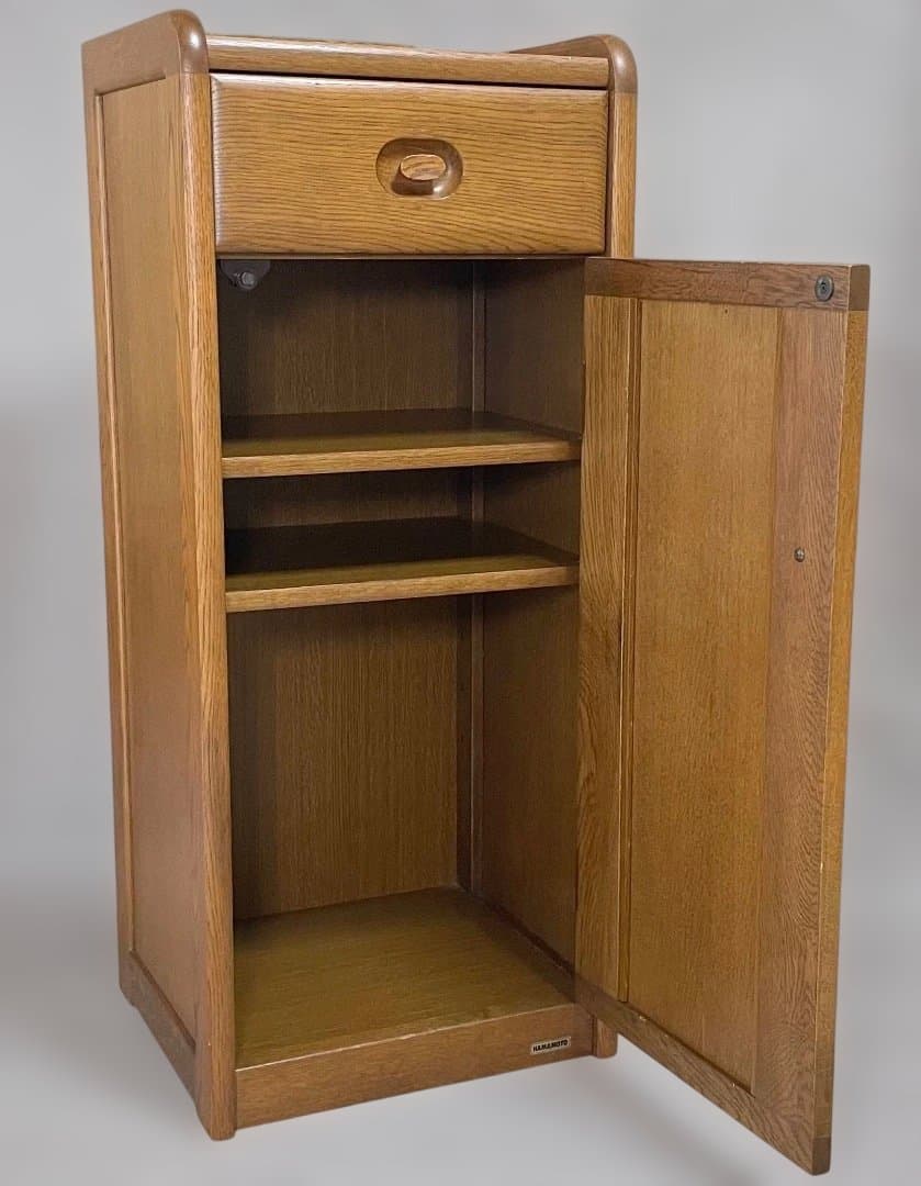 浜本工芸 (ハマモトコウゲイ) 電話台 木製電話台 ファックス台 引き出し付き