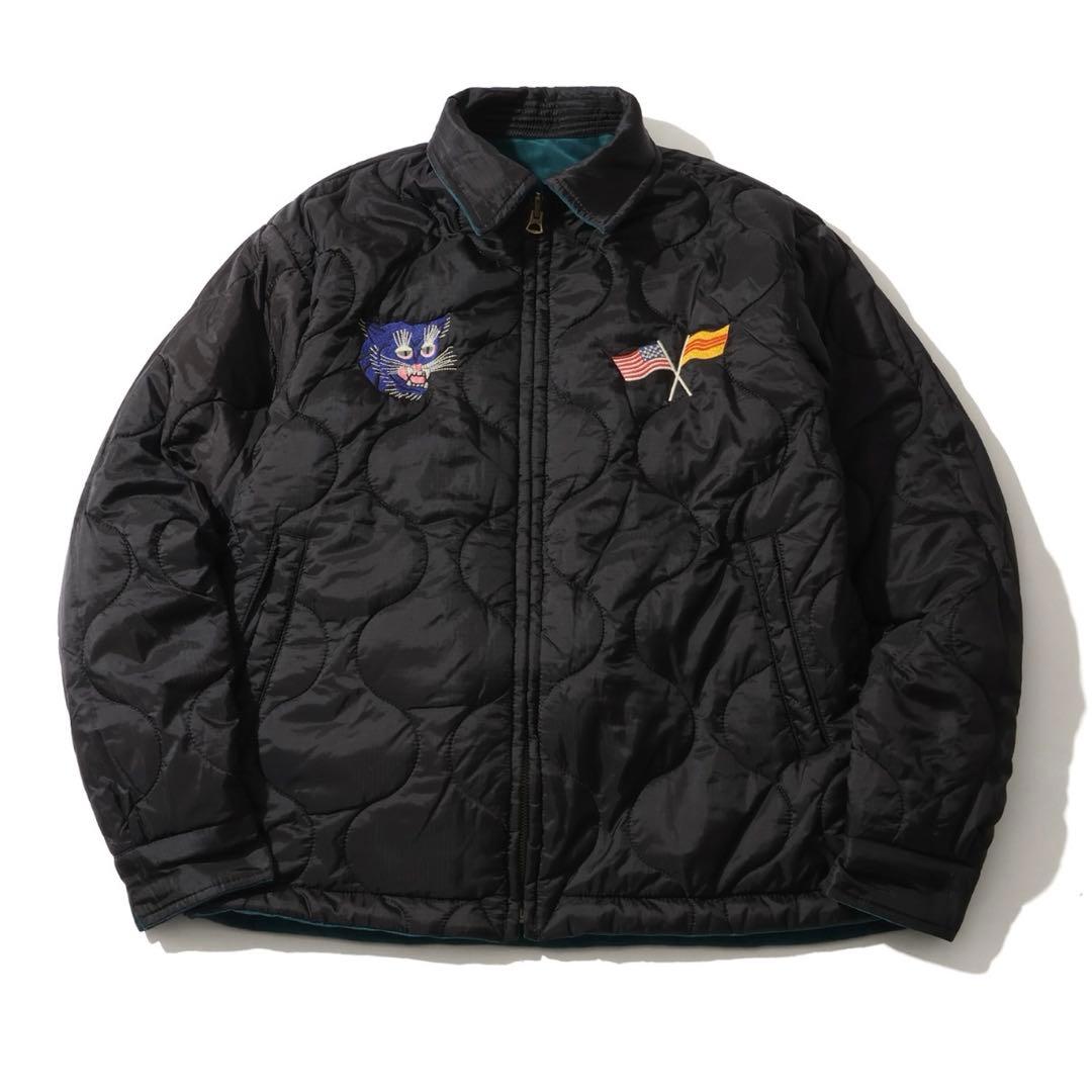 Houston ベトジャン リバーシブル 中綿 キルティング ベロア