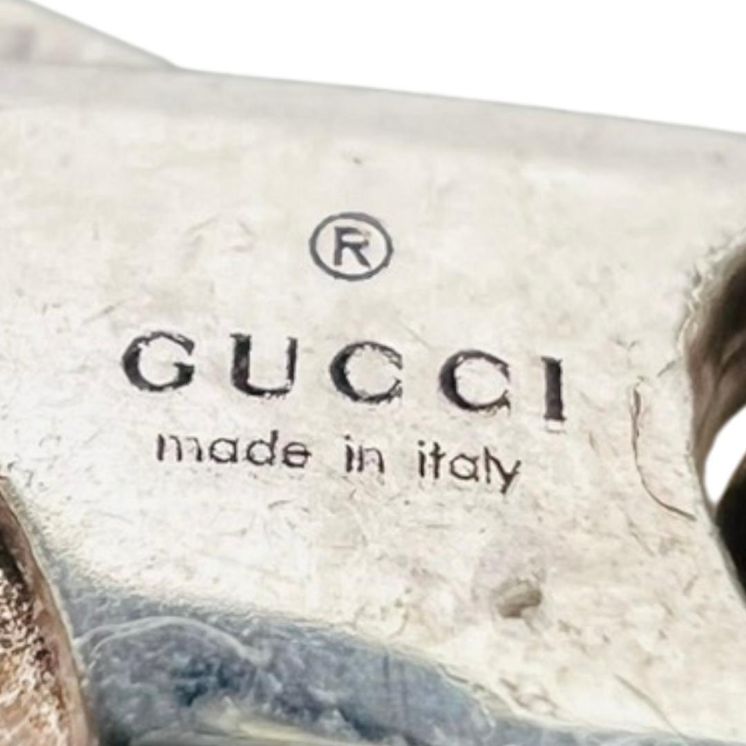 【美品】GUCCI カットアウト Gリングネックレス 喜平 シルバー ペンダント