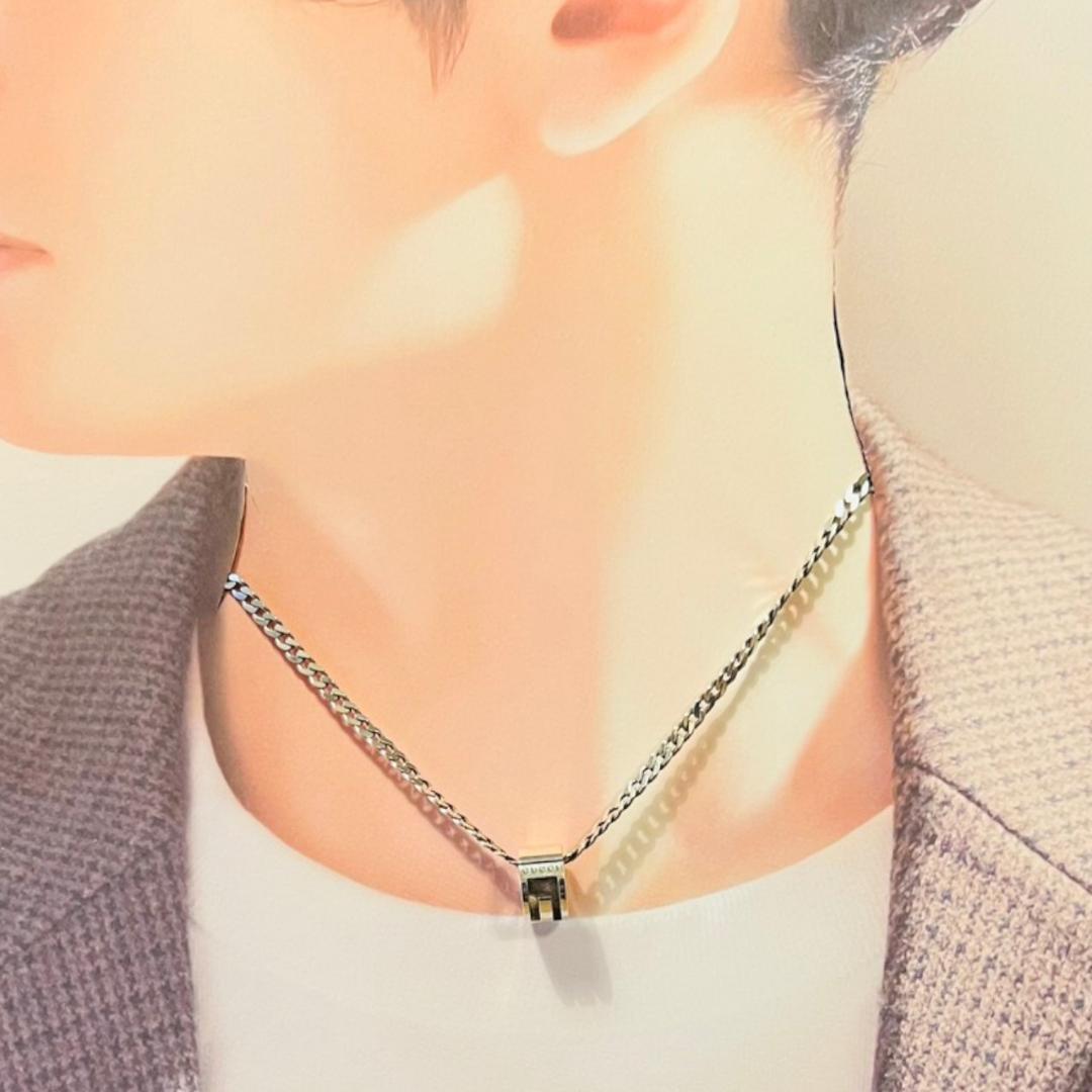 【美品】GUCCI カットアウト Gリングネックレス 喜平 シルバー ペンダント