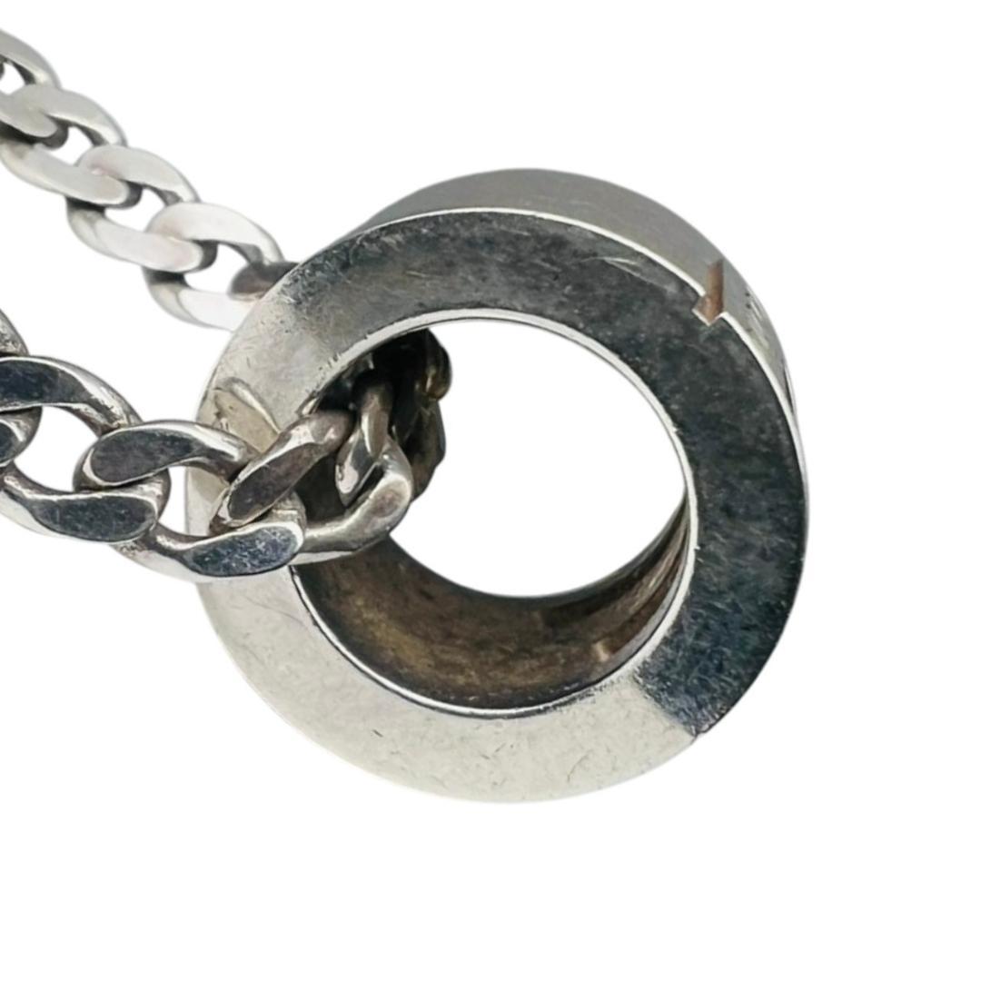 【美品】GUCCI カットアウト Gリングネックレス 喜平 シルバー ペンダント