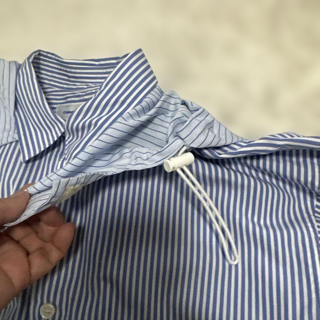 コムデギャルソンshirt 仏製 フード取外し可 ストライプシャツ M