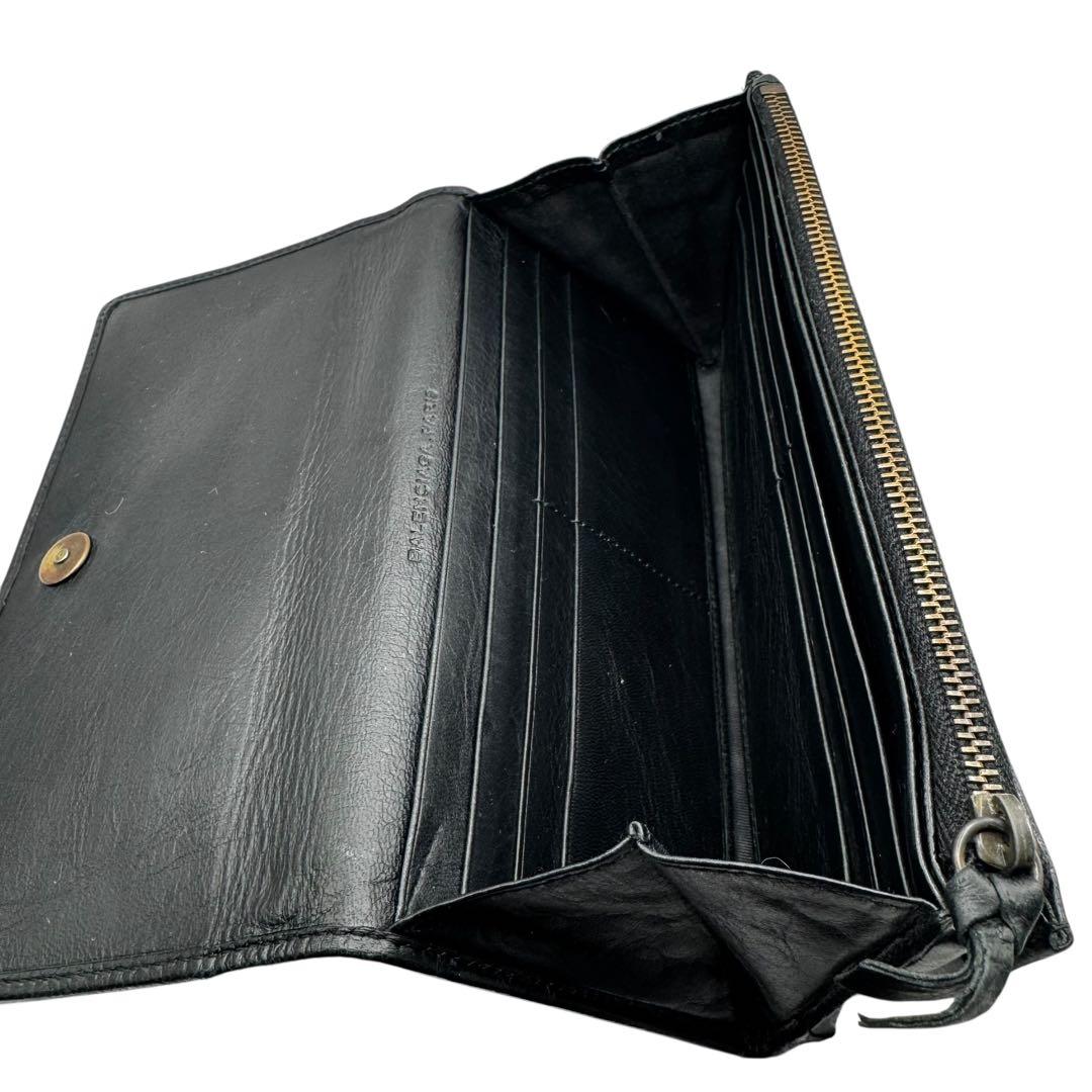 S級極美品✨バレンシアガ 長財布 クラシック コンチネンタル スタッズ ブラック