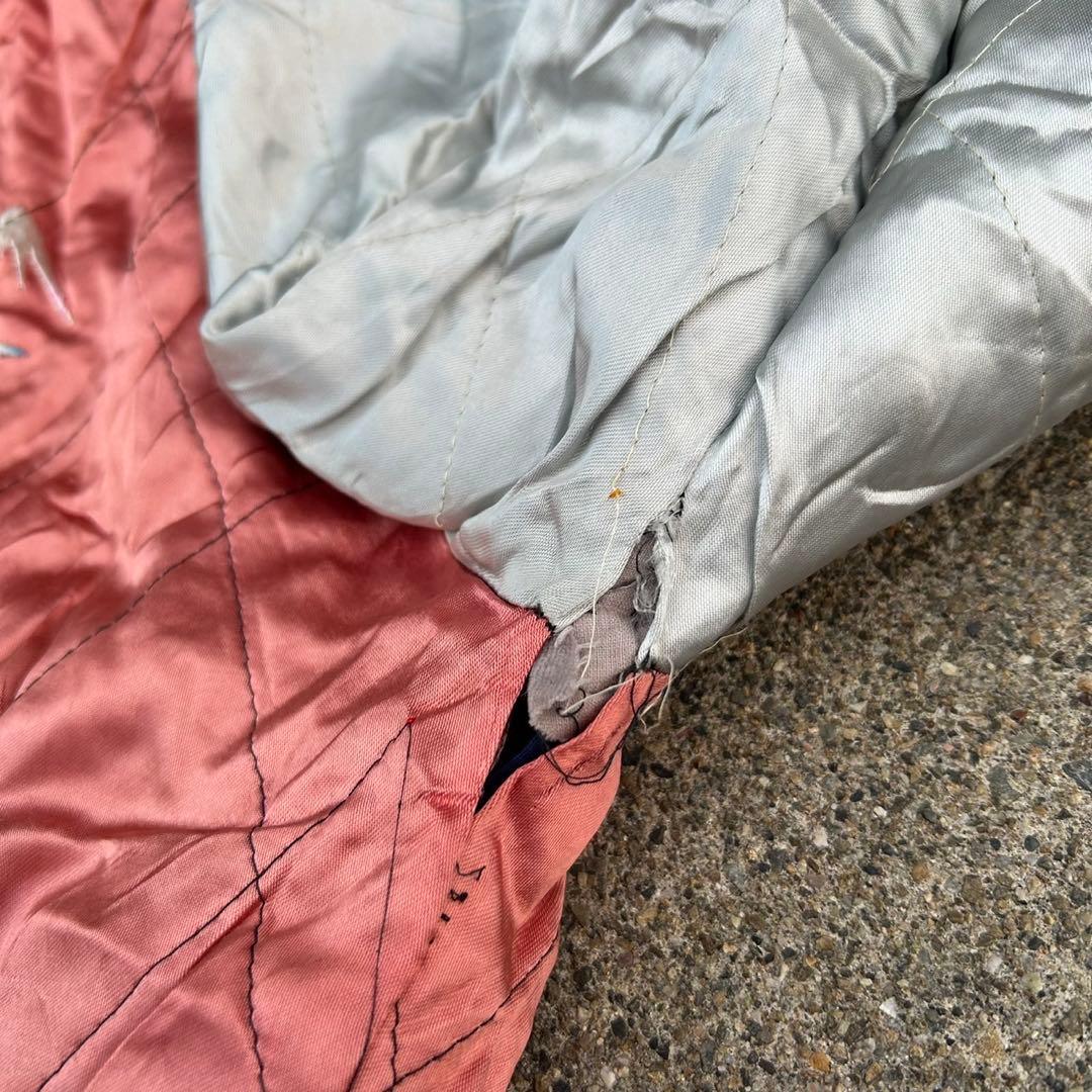 別珍 × サテン 50s リバーシブル スカじゃん 龍虎刺繍 富士山 手刺繍