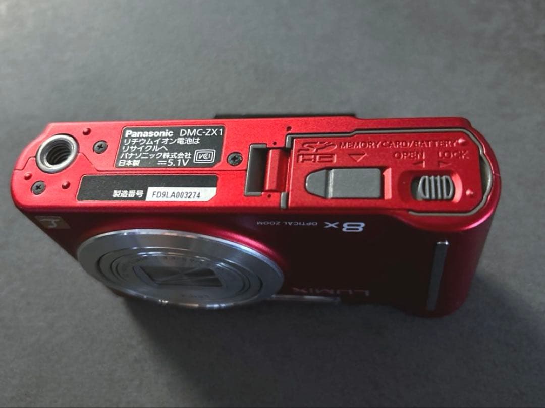 LUMIX DMC-ZX1 レッド 8倍光学ズーム　動作確認済