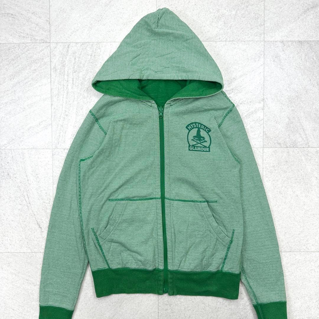 希少【ヒステリックグラマー】 ヒスガール リバーシブル パーカー ボーダー M