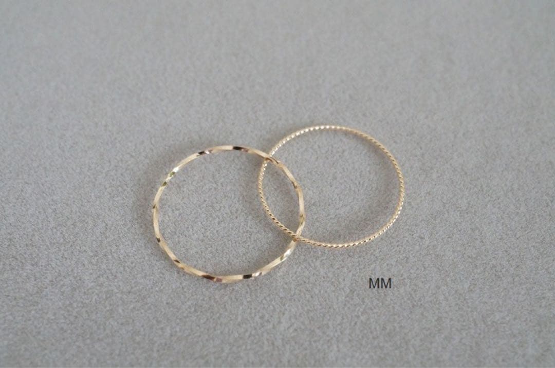 《刻印あり》K10YG レイヤードリング13号　新品