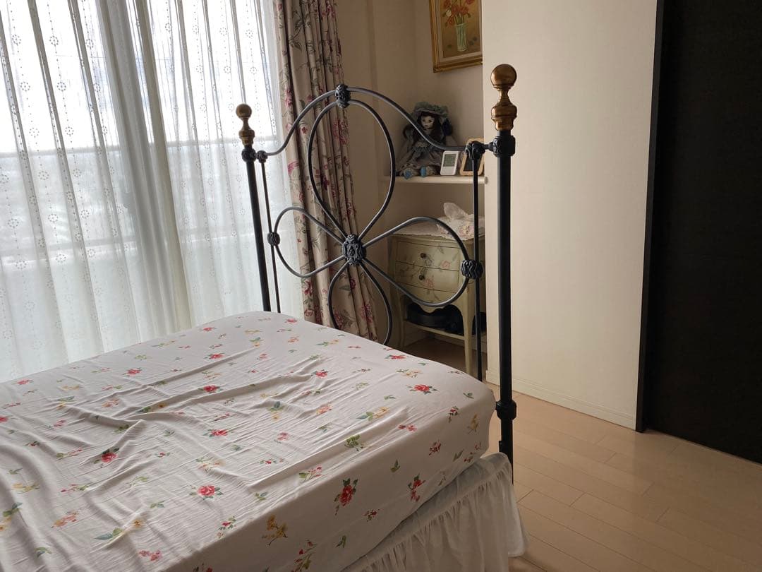 LAURA ASHLEY ローラアシュレイ セミダブルベッドアイアンオマケ付き