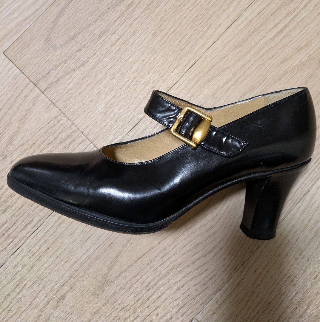 GUCCI ブラック ストラップ ハイヒール