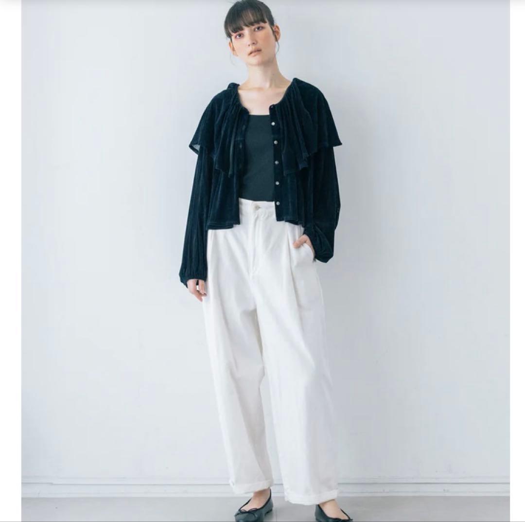 ポルテデブトン　ワイドカラーカーディガン　ブラウス