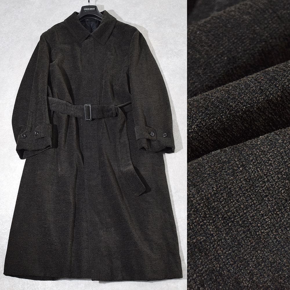 当時物 テットオム ガルニエ GARNIER ウール ベルテッド ロングコート