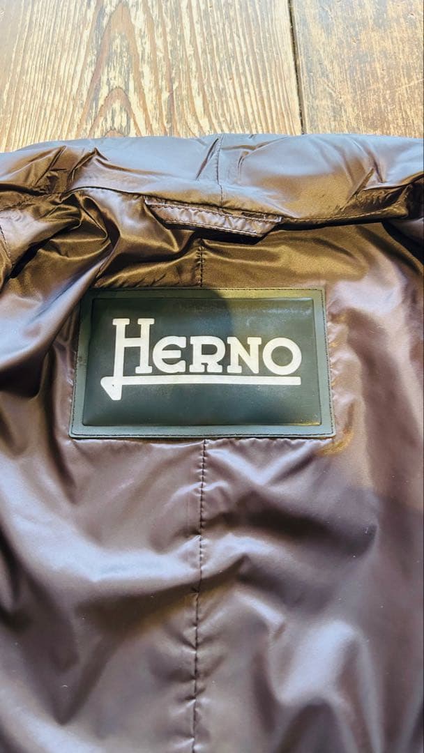 HERNO ヘルノ　ダウンベスト ダークブラウン　インナーダウン　44 M