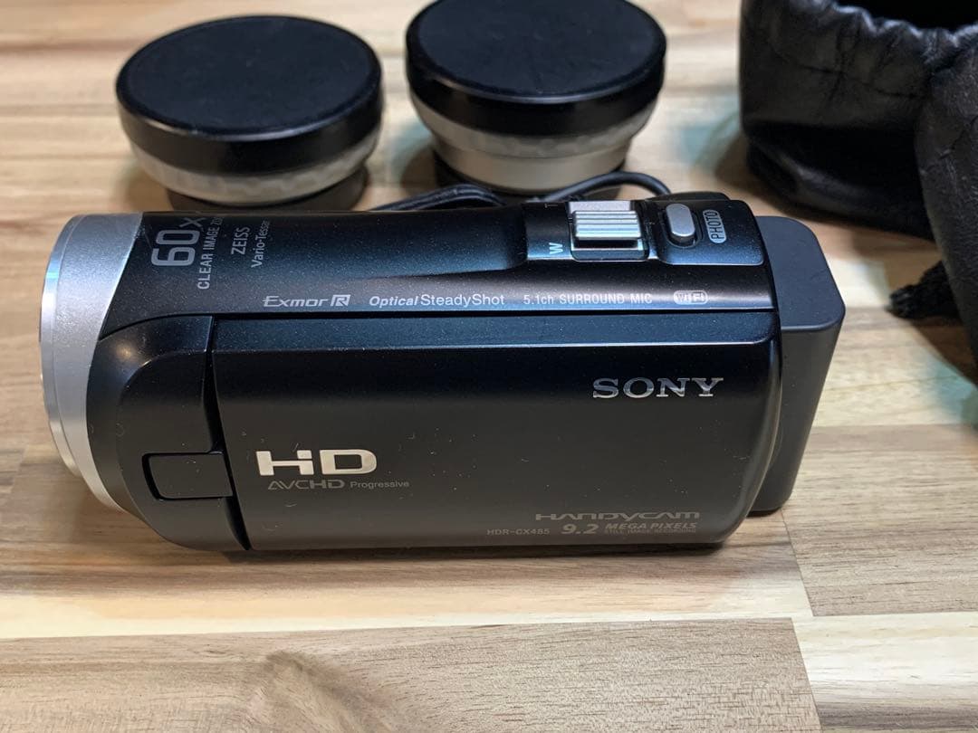 SONY HDR-CX485 バッテリ良好 望遠,広角レンズ付き ビデオカメラ