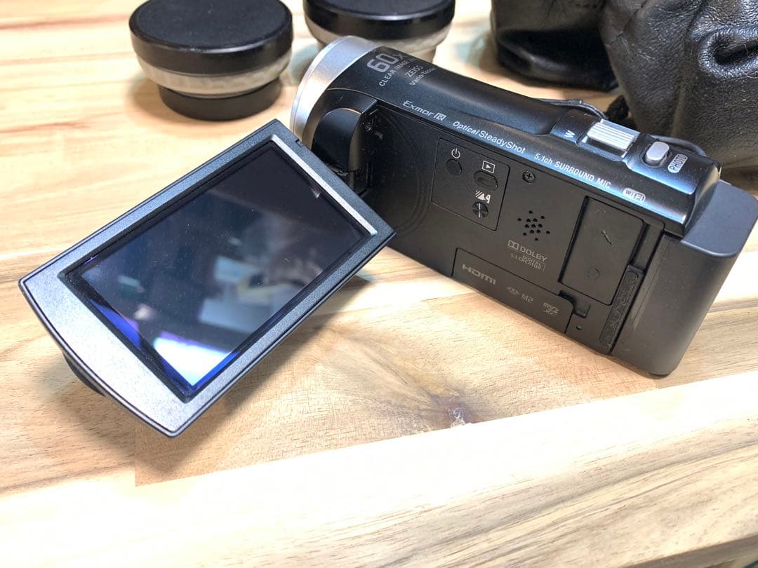 SONY HDR-CX485 バッテリ良好 望遠,広角レンズ付き ビデオカメラ