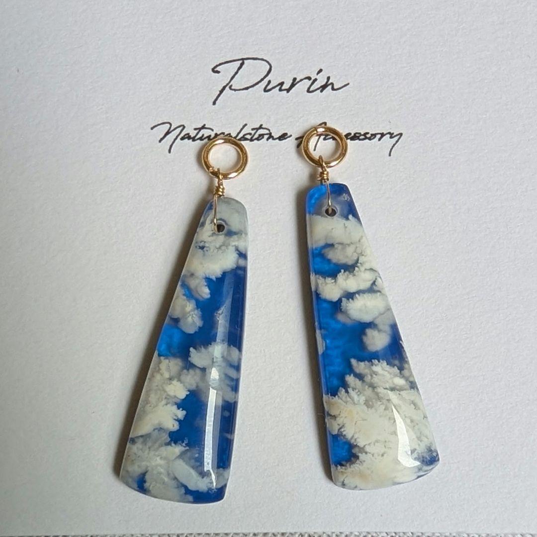 kaya様 スカイブルートパーズ 1粒ピアス