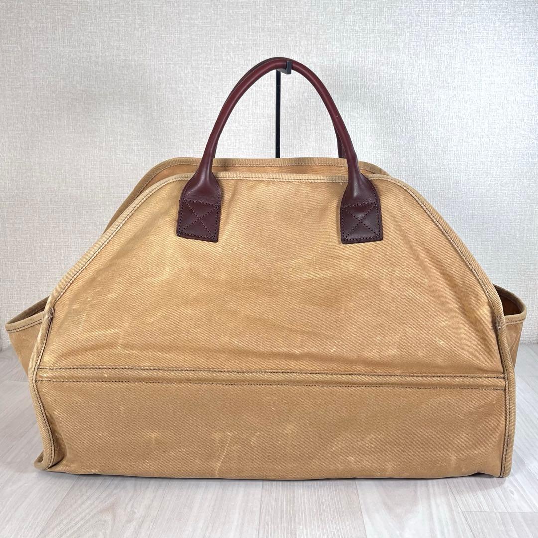 【良品】L.L.Bean　ワックスドキャンバス トートバッグ　ログキャリア　ロゴ