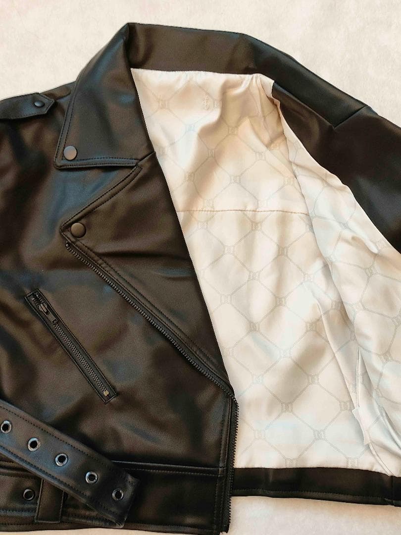 ダーリッチ darich カラーライダースジャケット ブラック BLK