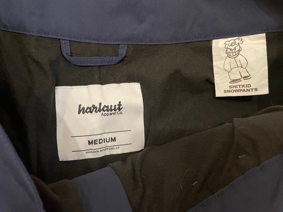 harlaut apparel パンツ フリースキーMサイズ　ネイビー