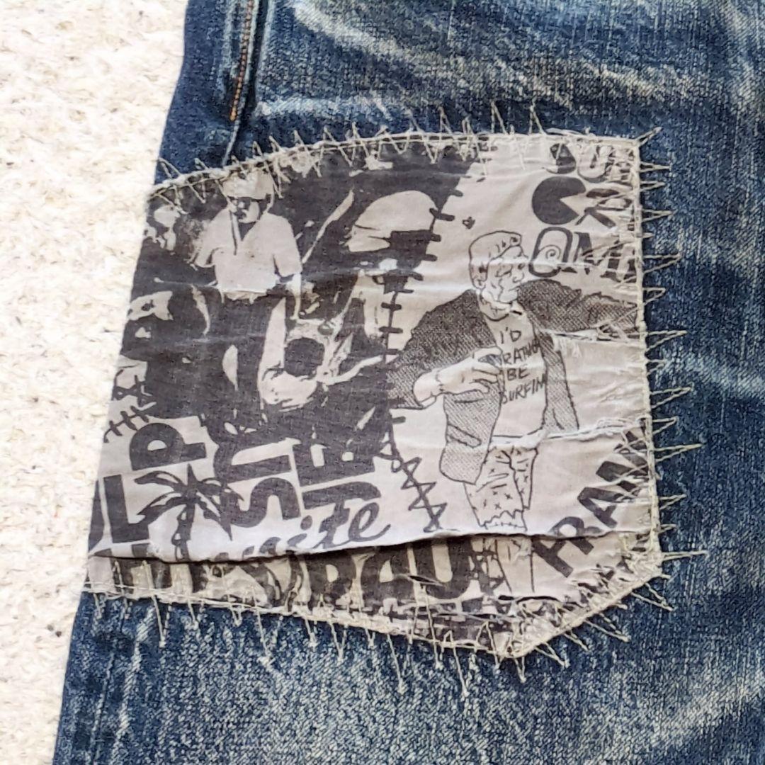 値下げ中2-34 90s古着 PaulSmithJeans パッチワークデニム