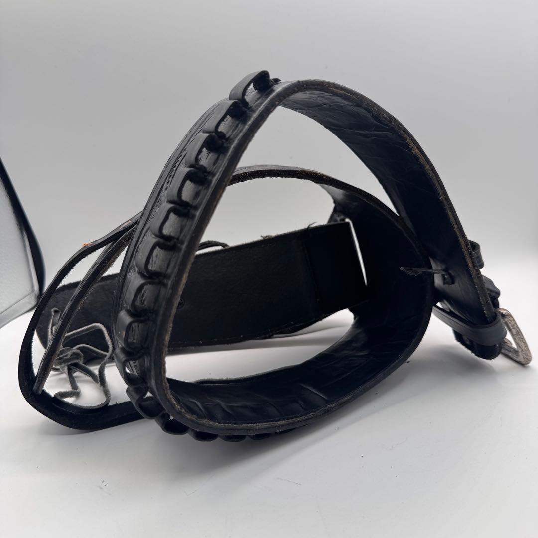 本革 カービングレザー ガンホルダーベルト ウエスタンスタイル