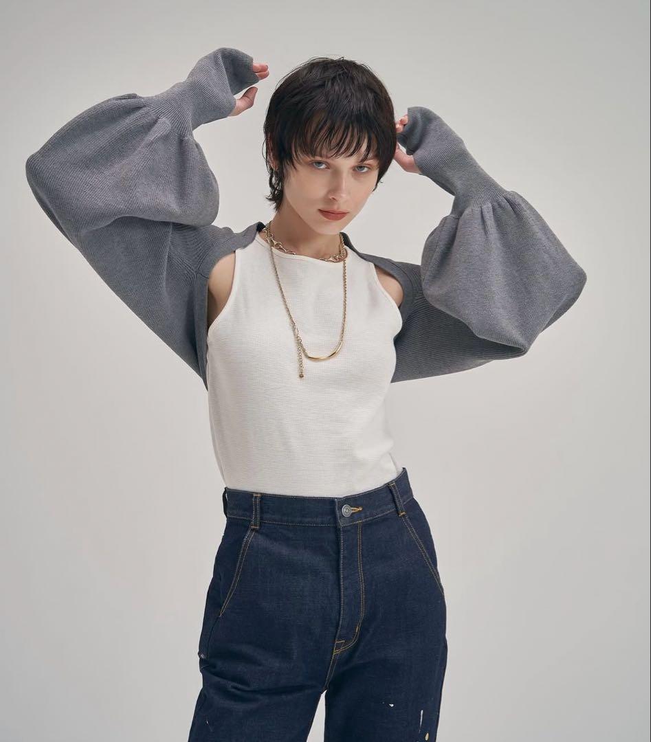 M*B様 MECRE ボリュームスリーブニットボレロ 新品タグ付 超レア¥198